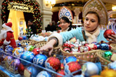Weihnachsmarkt in Moskau